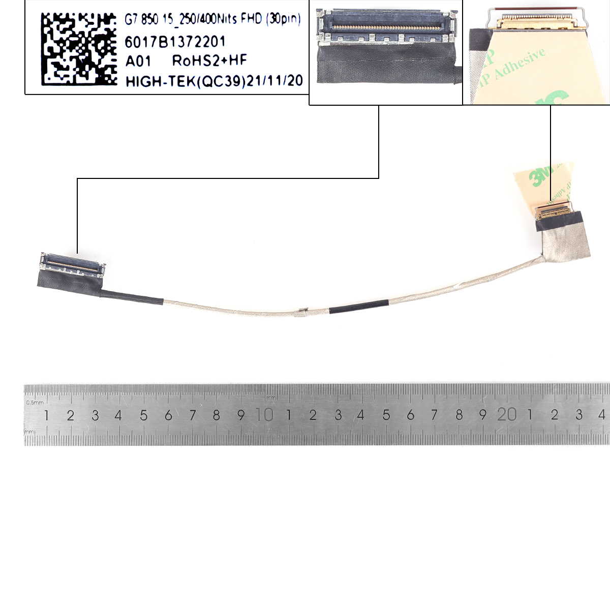Picture of New LCD Display Screen Cable Replacement  For HP 850 855 G8 G7 HSN-137C 30pin FHD.